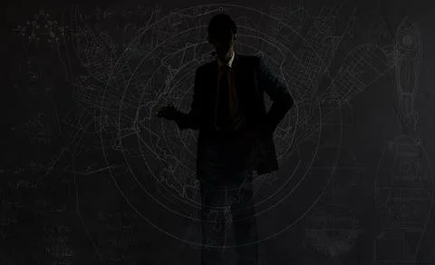 Development of nuclear weapons, Manhattan project, concept. Stock Photos