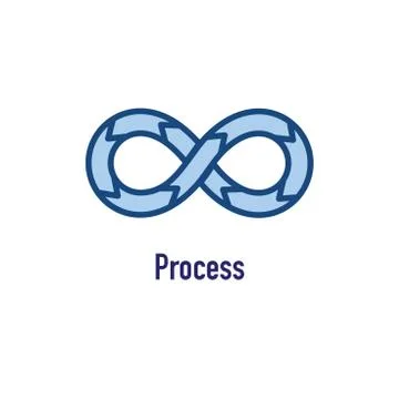 Development Operations and Life Cycle - DevOps Icon Stock Illustration