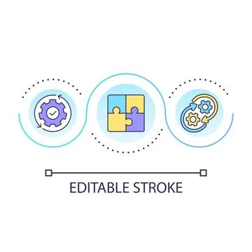 Development operations team loop concept icon Stockillustratie