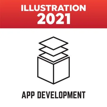 Development or game studio logos. Cube app logo 스톡 일러스트