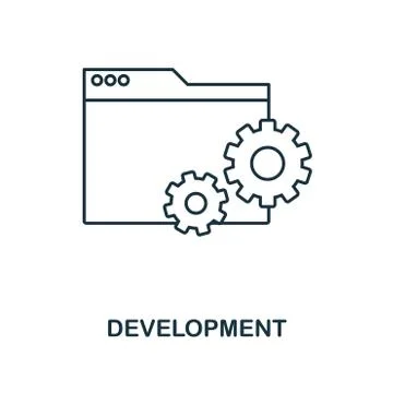 Development outline icon. Simple design from web development icon collection. UI Stock Illustration