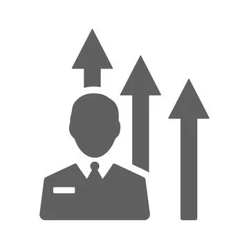 Development, personal, growth icon. Gray vector graphics. Stock Illustration