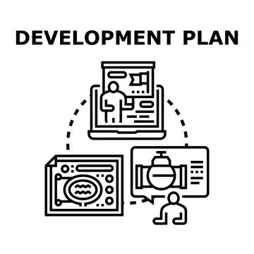 Development plan for urban infrastructure and engineering project Stock Illustration