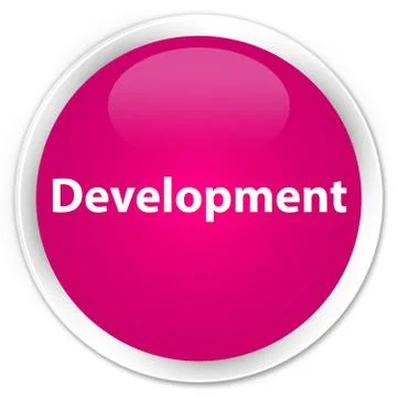 Development premium pink round button Stock Illustration