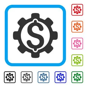Development Price Framed Icon Stock Illustration