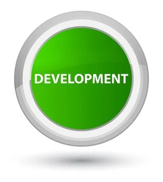 Development prime green round button 스톡 일러스트