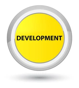 Development prime yellow round button 스톡 일러스트