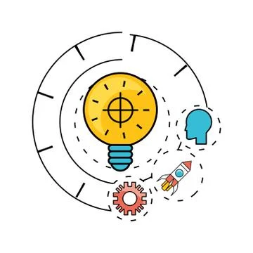 Development process and social teamwork data 스톡 일러스트