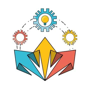 Development process and social teamwork data Stockillustratie