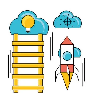 Development process and social teamwork data 스톡 일러스트