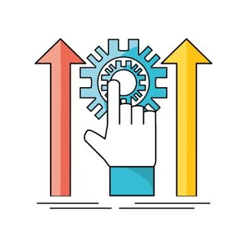 Development process and social teamwork data イラスト素材