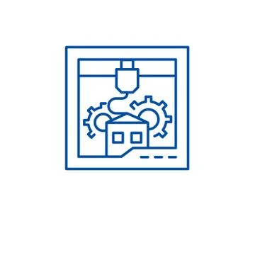 Development process line icon concept. Development process flat vector symbol Stock Illustration