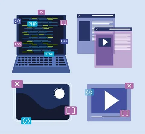 Development process software Stock Illustration