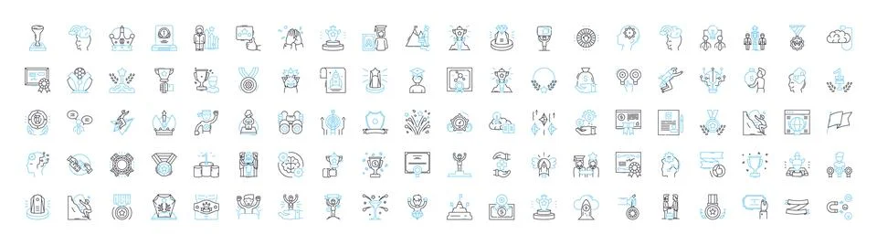 Development process vector line icons set. Process, Development, Planning Illustrazione stock