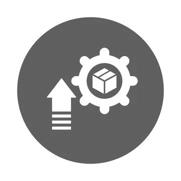 Development, product icon. Gray vector graphics. Illustrazione stock