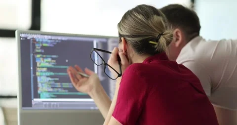 Development of programming and coding technologies and collaboration 스톡 동영상 241673387