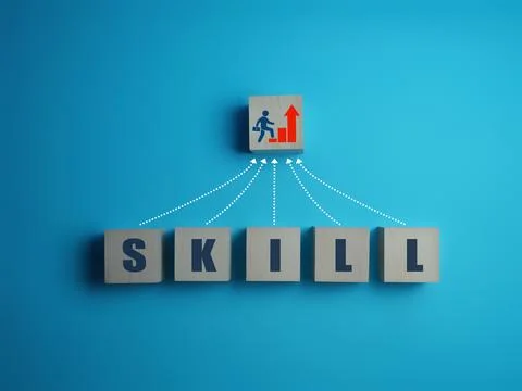 Development, progress graph, accumulate experience and increase skills Stock Photos