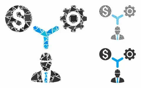 Development relations Composition Icon of Humpy Elements Illustrazione stock