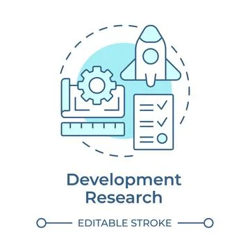 Development research soft blue concept icon Illustrazione stock