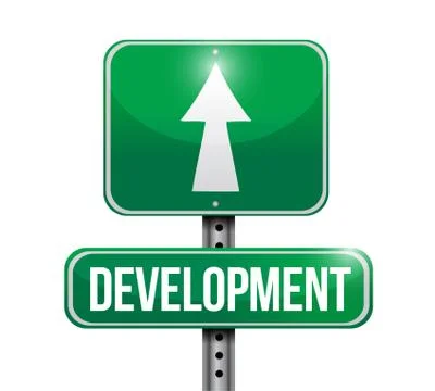 Development road sign illustration design Stockillustratie