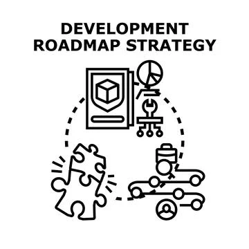 Development roadmap strategy vector concept illustration 스톡 일러스트