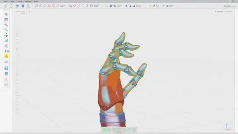 Development of Robot Arm by Connecting Electronic Parts In Program Interface Stock Footage 234418371