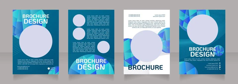 Development school blank brochure design Stock Illustration
