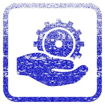 Development Service Framed Textured Icon Stock Illustration