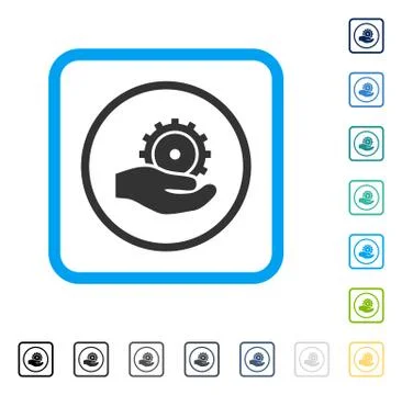 Development Service Framed Vector Icon イラスト素材
