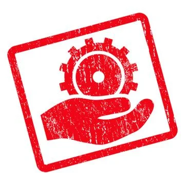 Development Service Icon Rubber Stamp 스톡 일러스트