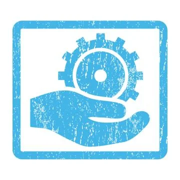 Development Service Icon Rubber Stamp Stock Illustration