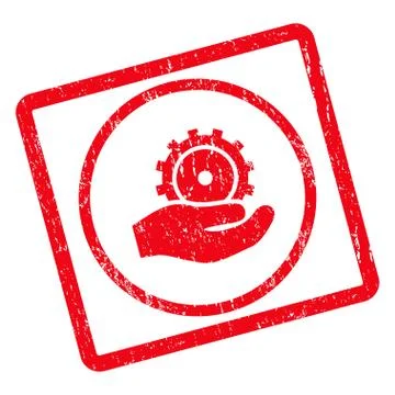 Development Service Icon Rubber Stamp Illustrazione stock