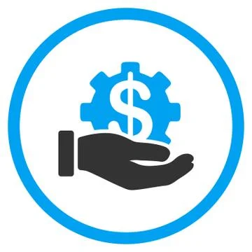 Development Service Rounded Icon Illustrazione stock