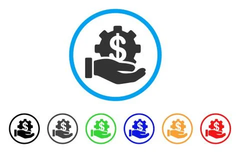 Development Service Rounded Icon Stock Illustration