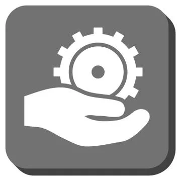 Development Service Rounded Square Vector Icon 스톡 일러스트