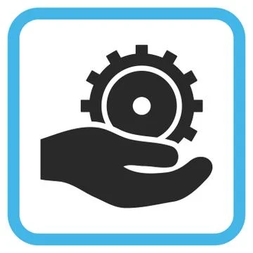 Development Service Vector Icon In a Frame 스톡 일러스트