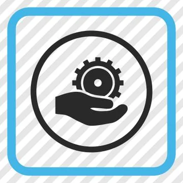Development Service Vector Icon In a Frame Stock Illustration