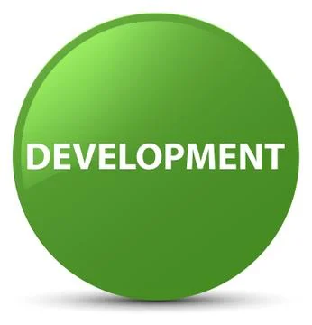Development soft green round button Illustrazione stock