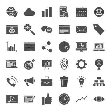 Development Solid Web Icons 库存插图