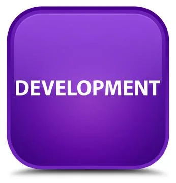 Development special purple square button Illustrazione stock