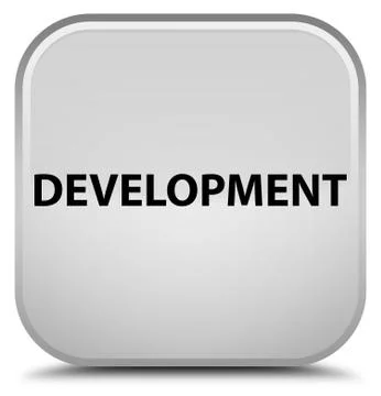 Development special white square button Illustrazione stock