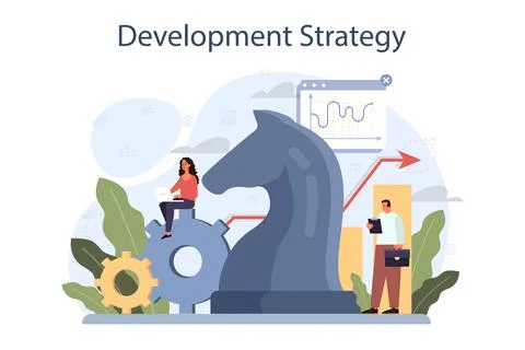 Development strategy concept. Business planning. Idea of company Illustrazione stock