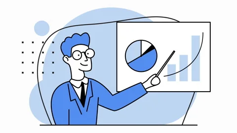 Development strategy, production growth, positive trend. Looping 2d flat video Stock Footage 156899995