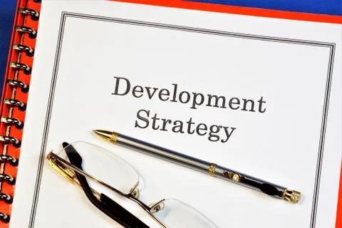 Development strategy-strategic management. Long-term goals, Stock Photos