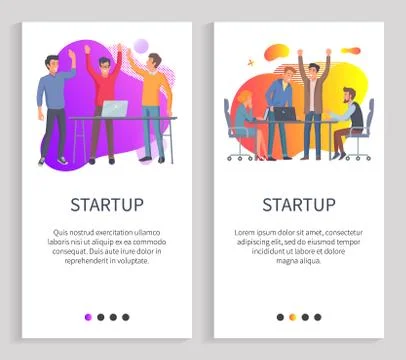 Development Tech, Business Startup, Success Vector Stock Illustration