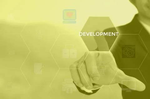 DEVELOPMENT - technology and business concept Foto stock