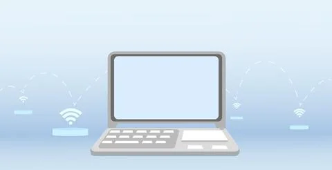 Development of technology and new generation technologies. blank screen. Stock Illustration