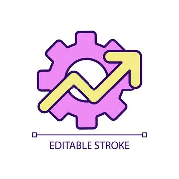 Development of technology RGB color icon Stock Illustration