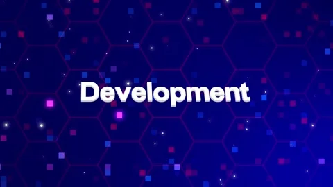 Development text animation with background Stock Footage 260209796