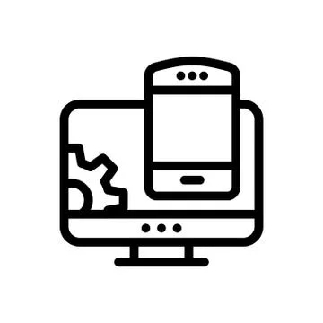 Development thin line icon Illustrazione stock